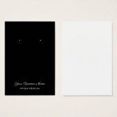 Einfache Black Custom Earring Business Card (Vorne & Hinten)