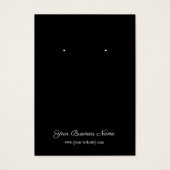 Einfache Black Custom Earring Business Card (Vorderseite)