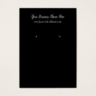 Einfache Black Custom Earring Business Card