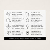 Einfache Black Dermal Filler Aftercare Advisor Car (Rückseite)