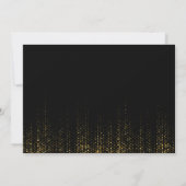Einfache Black&Gold Glitzer Minimalistische UAwg Einladung (Rückseite)