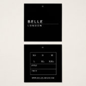 Einfache Black Modern Business Hang (Vorne & Hinten)