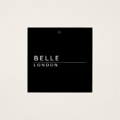 Einfache Black Modern Business Hang (Vorderseite)