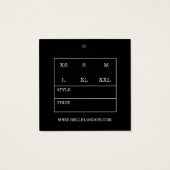 Einfache Black Modern Business Hang (Rückseite)