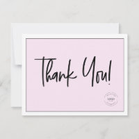 Einfache Black Pink Company Logo Soziale Dankeschö