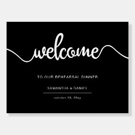 Einfache Black Probe Dinner Begrüßungszeichen