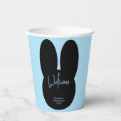 Einfache Black Rabbit-Babydusche Begrüßung Pappbecher (Vorderseite)