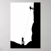 Einfache Black Rock Climbing-Silhouette Poster (Vorne)