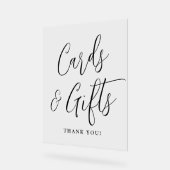 Einfache Black Script-Hochzeitskarten und Geschenk Acrylschild (Winkel)