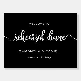 Einfache Black Script Probe Dinner Willkommensunte