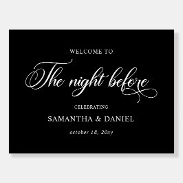 Einfache Black Script Probe Dinner Willkommensunte