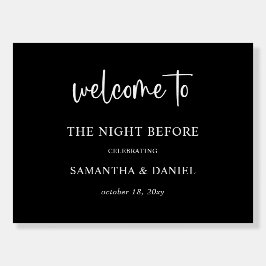 Einfache Black Script Probe Dinner Willkommensunte