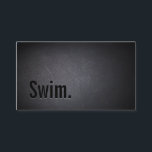 Einfache Black Swim Instructor Business Card Visitenkarte<br><div class="desc">Einfache Black Swim Instructor Business Card.</div>