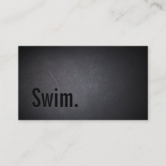 Einfache Black Swim Instructor Business Card Visitenkarte (Vorderseite)