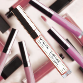 Einfache Black & White Glitzer Lip Gloss Marke Etiketten