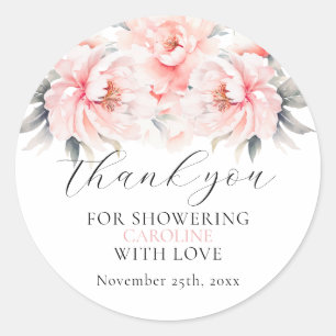 Einfache Bläschen Blush Pink BRAUTPARTY Runder Aufkleber