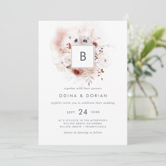 Einfache Bläsermonographie Einladung (Stehend Vorderseite)