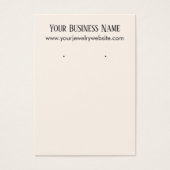 Einfache, blass-Off-White-Ohrring-Display-Karten (Vorderseite)