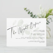 Einfache Blätter am Abend vor der Probe Einladung (Stehend Vorderseite)