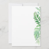 Einfache Blätter Ankündigung zur Hochzeitsfeier (Rückseite)