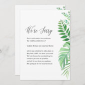 Einfache Blätter Ankündigung zur Hochzeitsfeier (Vorne/Hinten)