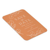 Einfache Blätter Apricot Hochzeit Magnet (Rechte Seite)