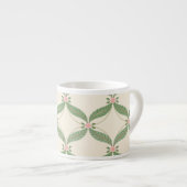 Einfache Blätter Blume Grid-Muster Espressotasse (Vorderseite Rechts)
