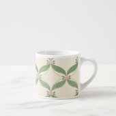 Einfache Blätter Blume Grid-Muster Espressotasse (Rechts)