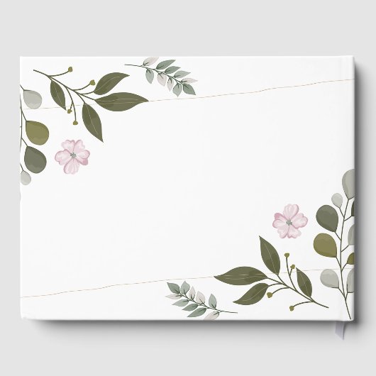 Einfache Blätter Gästebuch (Rückseite)