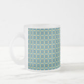 Einfache Blätter in blau Mattglastasse (Links)