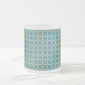 Einfache Blätter in blau Mattglastasse (Mittel)