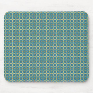 Einfache Blätter in blau Mousepad