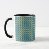 Einfache Blätter in blau Tasse (Links)