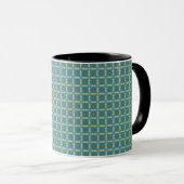Einfache Blätter in blau Tasse (VorderseiteRechts)