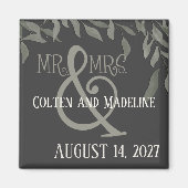 Einfache Blätter Moderne Elegante Inspirivity Magnet (Vorne)