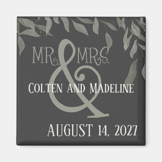 Einfache Blätter Moderne Elegante Inspirivity Magnet (Vorne)