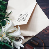 Einfache Blätter Moderne Rücksendeadresse für Hoch Gummistempel