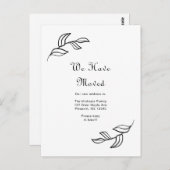 Einfache Blätter Schwarz und Weiß haben wir versch Postkarte (Vorne/Hinten)