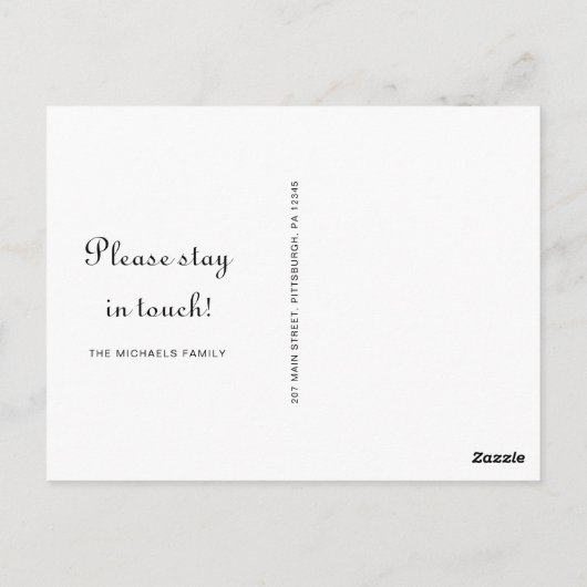 Einfache Blätter Schwarz und Weiß haben wir versch Postkarte (Rückseite)