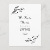 Einfache Blätter Schwarz und Weiß haben wir versch Postkarte (Vorderseite)