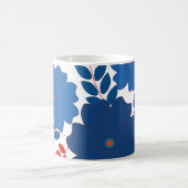 Einfache Blaublumen Vektorgestaltung Kaffeetasse (Mittel)