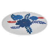 Einfache Blaublumen Vektorgestaltung Schneidebrett (Ecke)