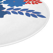 Einfache Blaublumen Vektorgestaltung Schneidebrett (Ecke)