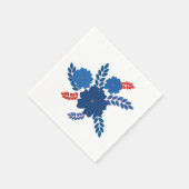 Einfache Blaublumen Vektorgestaltung Serviette (Ecke)