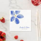 Einfache blaue Aquarellpapier-Blume Serviette (Beispiel)