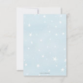 Einfache blaue Aquarellsterne Dankeskarte (Rückseite)