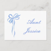 Einfache blaue Bogen-Platzkarte (Vorderseite)