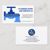 Einfache, blaue Faucet-Schichten, die klumpen Visitenkarte (Vorne/Hinten)