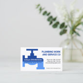 Einfache, blaue Faucet-Schichten, die klumpen Visitenkarte (Stehend Vorderseite)