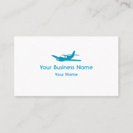Einfache blaue Flugzeuggewohnheits-Visitenkarten Visitenkarte